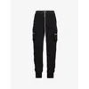 Rick Owens Mens Black Mastodon Patch-pocket Cotton-jersey Cargo Trouser In Black