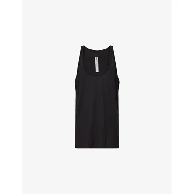 Rick Owens Mens Black Pony Scoop-neck Cotton Tank Top