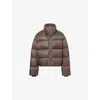 Rick Owens Black Porterville Jumbo Hooded Peter Down Jacket In Brown