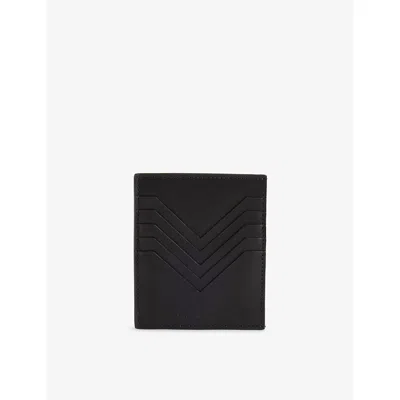 Rick Owens Mens Square Leather Card Holder Black