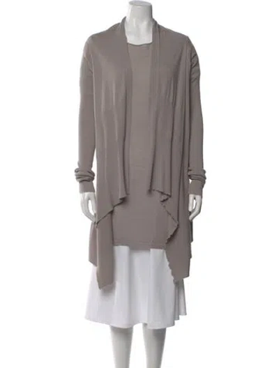 Pre-owned Rick Owens Merino Wool Cowl Neck Sweater In Neutral