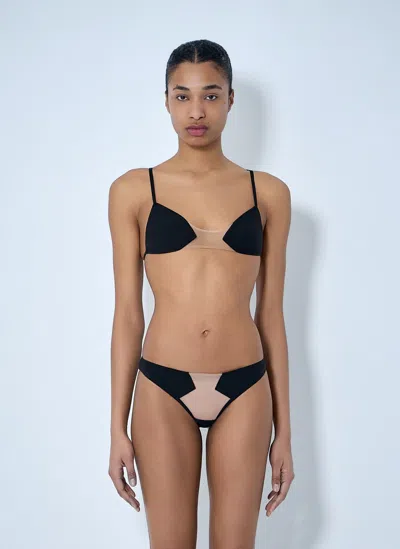 Rick Owens Mesh Panel Bikini Set In Black