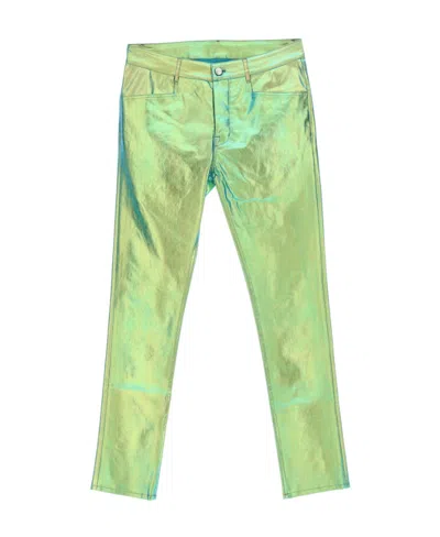Rick Owens Metallic-effect Trousers In Green