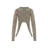 Rick Owens Metallic Finish Avant-garde Top With Dramatic Silhouette