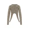 Rick Owens Metallic Finish Avant-garde Top With Dramatic Silhouette In Gold