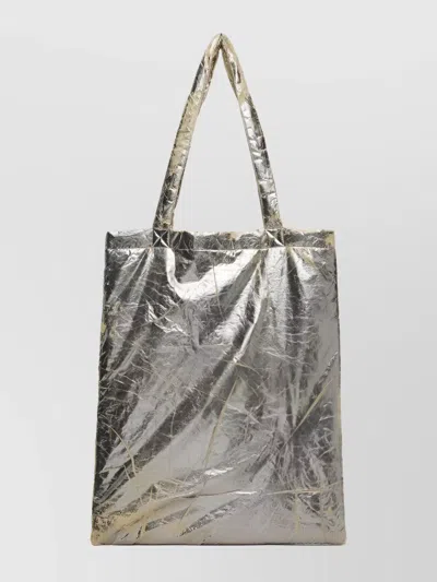 Rick Owens Metallic Finish Rectangular Shopper Tote