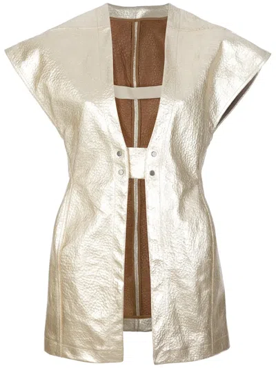 Rick Owens Metallic Leather Jacket