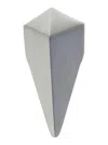 Rick Owens Metallic Ring With Pyramid Shaped Crystal In Brass And Hematite Man In Grey