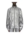 Rick Owens Metallic-sheen Windbreaker Jacket In Gray
