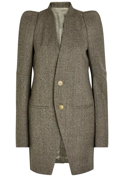 Rick Owens Metro Structured Wool Jacket In Multi