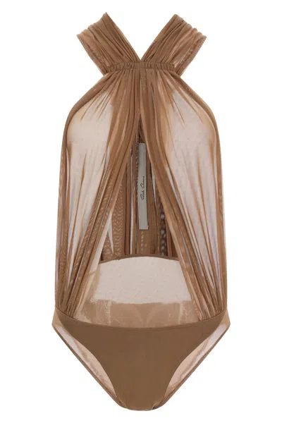 Rick Owens Miami Bodysuit In Brown