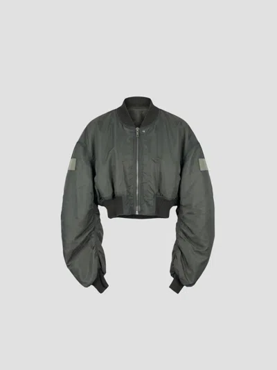 Rick Owens Micro Secchia Mini Bomber Jacket In Animal Print