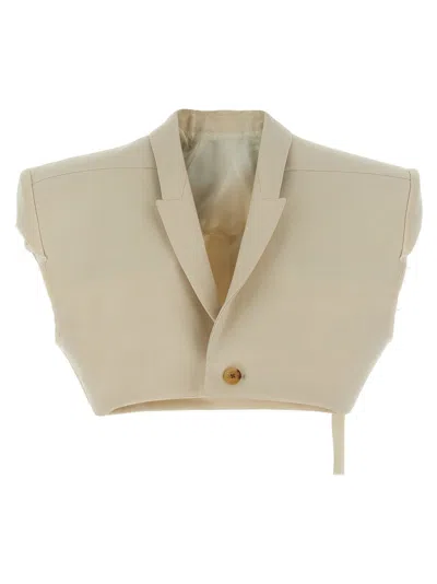 Rick Owens Micro Tatlin Gilet Beige
