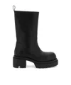 Rick Owens Mid-calf Leather Plaform Boots In Black