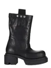 Rick Owens Block Heel Mid-calf Leather Boots In Black