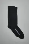 Rick Owens Gray Concordians Mid Calf Socks In Black