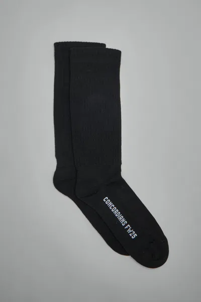 Rick Owens Mid Calf Socks In Black