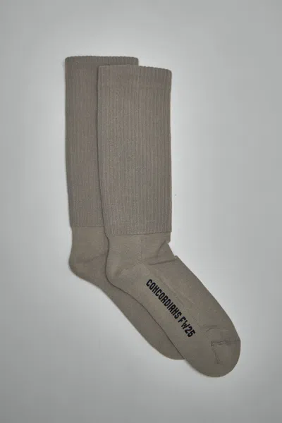 Rick Owens Mid Calf Socks In Sand
