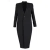Rick Owens Mid Length Coat In Black Wool