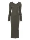 Rick Owens Long-sleeve Midi Dress In Black