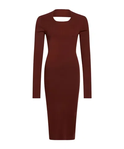 Rick Owens Midi Dresses In Burgundy