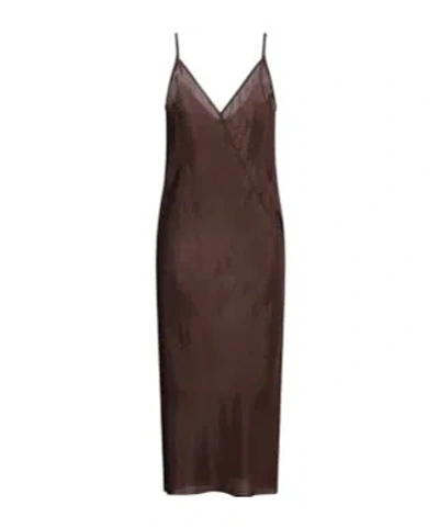 Rick Owens Midi Dresses In Brown