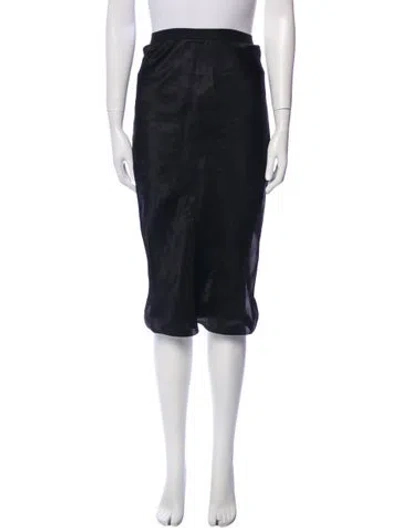 Pre-owned Rick Owens Midi Length Skirt In Black