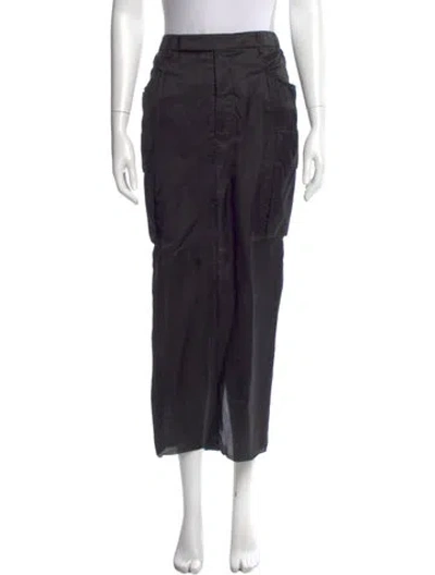 Pre-owned Rick Owens Midi Length Skirt In Black