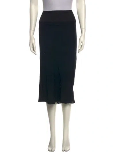 Pre-owned Rick Owens Midi Length Skirt In Black
