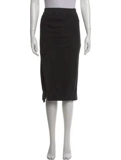 Pre-owned Rick Owens Midi Length Skirt In Black