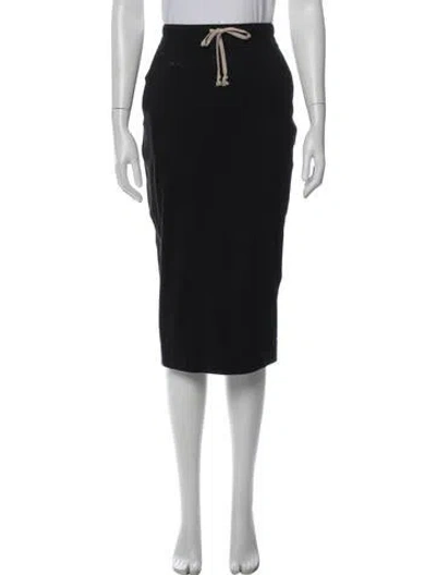 Pre-owned Rick Owens Midi Length Skirt In Black