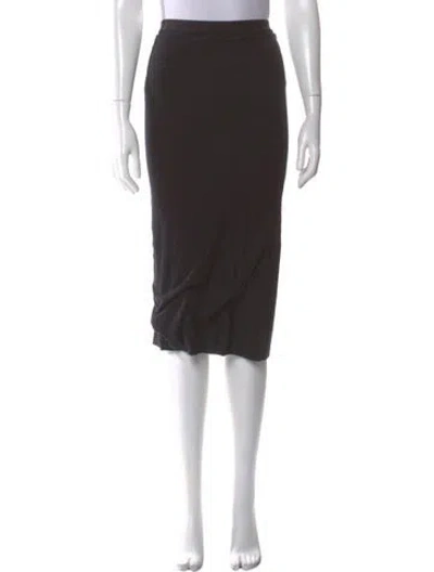 Pre-owned Rick Owens Midi Length Skirt In Black