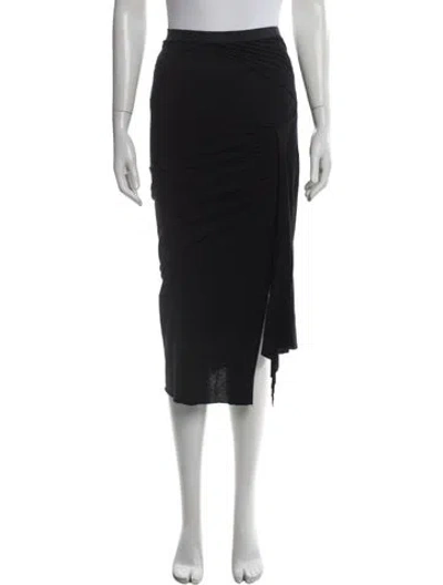 Pre-owned Rick Owens Midi Length Skirt In Black