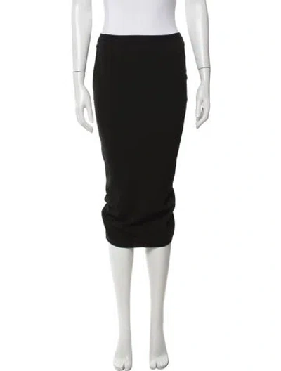 Pre-owned Rick Owens Midi Length Skirt In Black