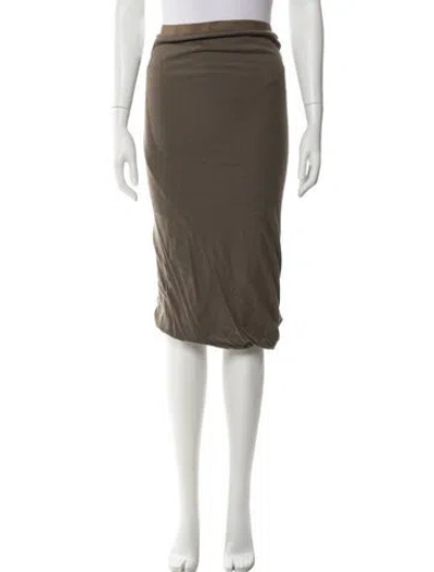 Pre-owned Rick Owens Midi Length Skirt In Gray