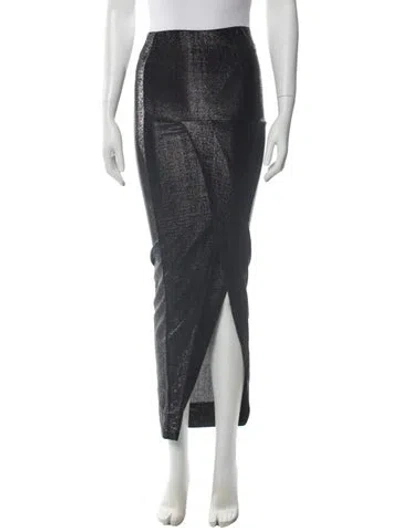 Pre-owned Rick Owens Midi Length Skirt In Gray