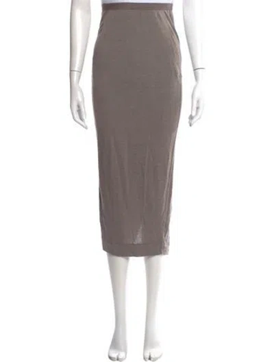 Pre-owned Rick Owens Midi Length Skirt In Gray