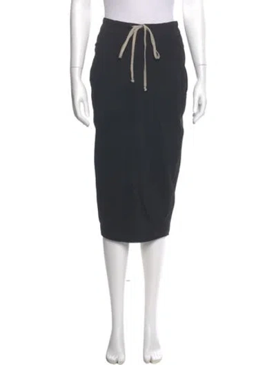 Pre-owned Rick Owens Midi Length Skirt In Gray