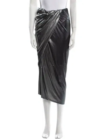 Pre-owned Rick Owens Midi Length Skirt In Gray