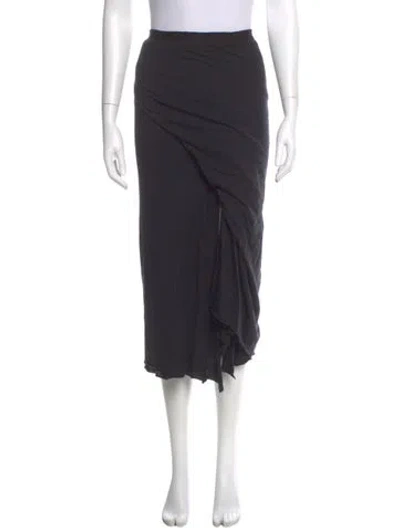 Pre-owned Rick Owens Midi Length Skirt In Gray