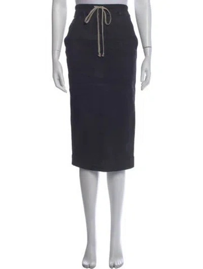 Pre-owned Rick Owens Midi Length Skirt In Gray