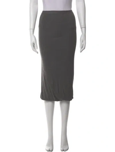 Pre-owned Rick Owens Midi Length Skirt In Gray