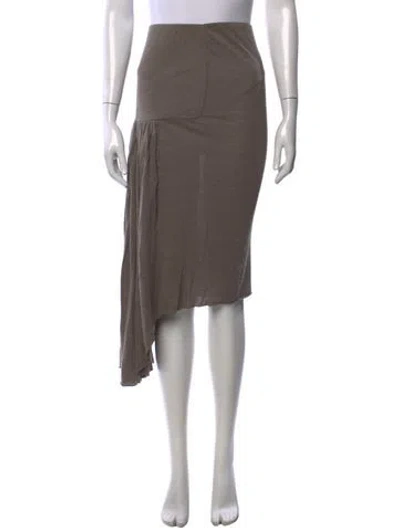 Pre-owned Rick Owens Midi Length Skirt In Gray
