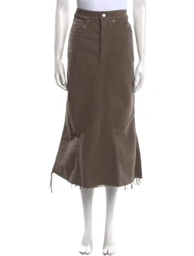 Pre-owned Rick Owens Midi Length Skirt W/ Tags In Brown