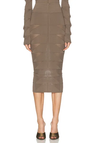 Rick Owens Midi Skirt In Dust