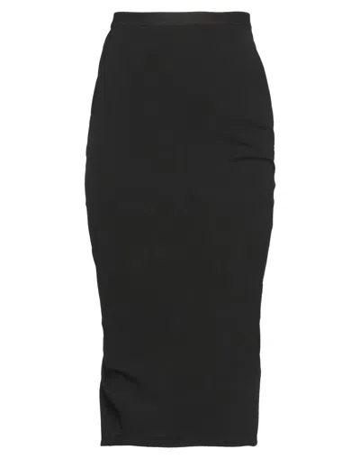 Rick Owens Midi Skirts In Black