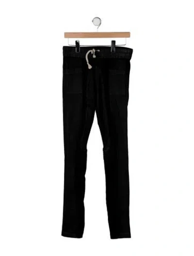 Pre-owned Rick Owens Mid-rise Skinny Leg Jeans In Black