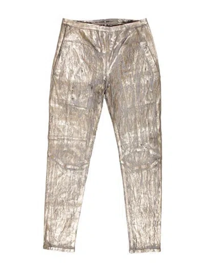 Pre-owned Rick Owens Mid-rise Skinny Leg Jeans In Grey