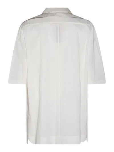 Rick Owens Milk Cottojn Shirt In White