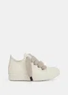 RICK OWENS RICK OWENS MILK WHITE JUMBO LACED LOW TOP SNEAKER